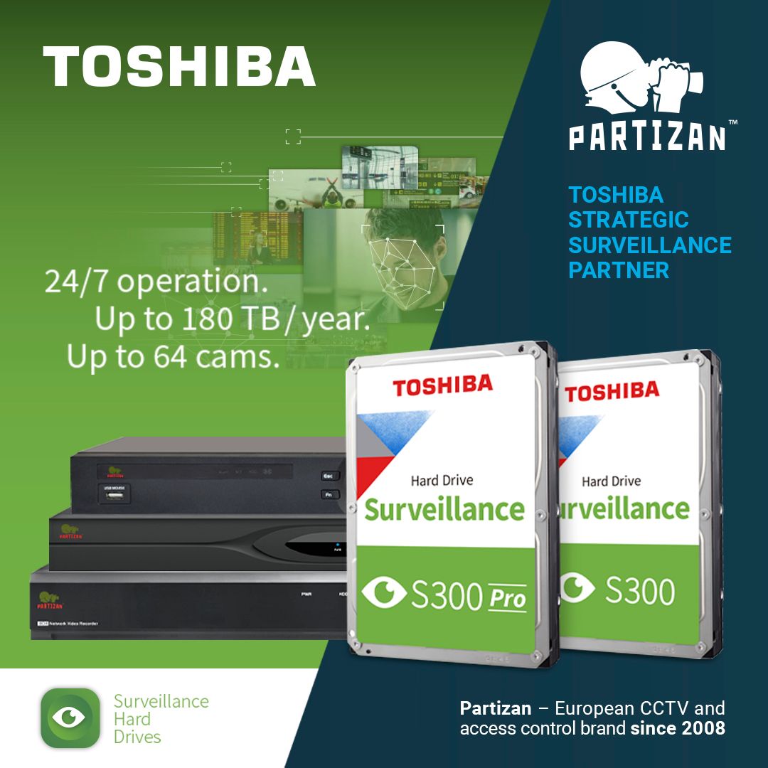 Partizan Security is now a Strategic Surveillance Storage Partner of Toshiba Electronics Europe